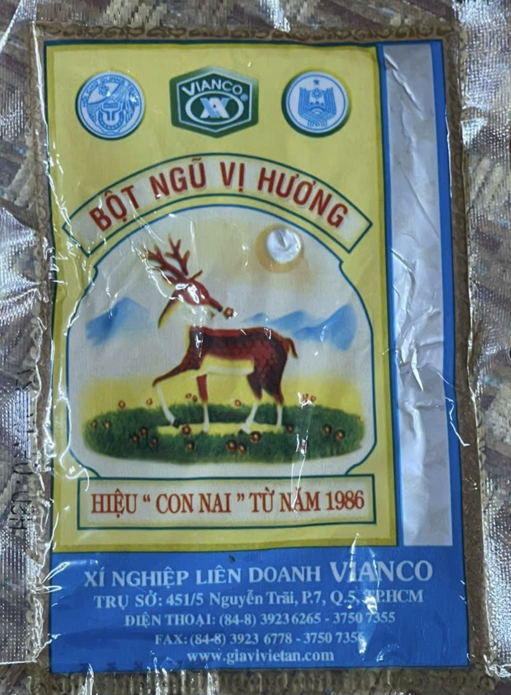 Bột ngũ vị hương ViNaCo 10g